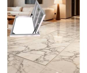 Trappe de sol en acier - Porte d'accès cachée résistante aux intempéries pour terrasse et cour - Entrées secrètes sécurisées et solutions de rangement sûres - Design durable et polyvalent