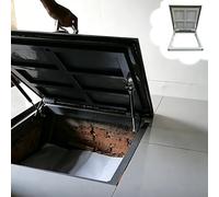 Trappe de Sous-sol Porte d'accès aux Combles/Portes de Cloison, Couvercles Encastrés de Sortie de Caves pour Cellier/Cave à Vin, Sortie de Sécurité Abri Anti-tempête(W26xL32in(66x81.3cm))