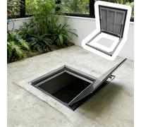 Trappe de Sous-sol Porte de Vide Sanitaire Encastrar de 61 à 89 cm, Portes d'accès aux Combles pour Débarras/Cave à Vin/Ouverture de Plafond, Plaques de Sortie(W26xL27in)