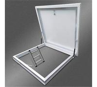 Trappe de toit antivol avec poignée de verrouillage rotative, grille d'aération résistante aux intempéries pour une évacuation sûre, design carré pour une installation facile