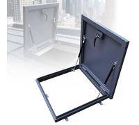 Trappe de Toit avec Lucarne Et Poignée, Plaque de Couverture D'accès, Lucarne en Alliage D'aluminium, Fenêtre de Toit, Grenier, Sous-sol, Cave, Sortie D'escalier, Couvercle 90x90cm