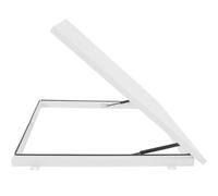 Trappe de toit carrée de 49,7/55,7/60,9/65,9/70,9/75,9/80,9/95,9/95,9/100,9 cm, couvercle de puits de lumière, trappe d'accès au toit(White,95 * 95cm(37.4 * 37.4in))