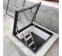Trappe de toit d'urgence avec panneau en verre, couvercle de sortie robuste et résistant aux intempéries pour espaces confinés, trous d'homme et caves
