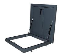 Trappe de toit d'urgence robuste - Couverture imperméable avec bande d'étanchéité pour couvercle de puits - Accès à la cave - Gris - 50 x 85 cm