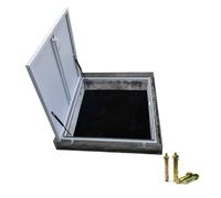 Trappe de toit en acier galvanisé avec cadre en aluminium et vérins à gaz pour un accès facile aux greniers, sous-sols, entrepôts et usines