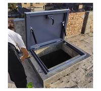 Trappe de toit en acier galvanisé avec ressorts à gaz et loquet pour un accès sécurisé au grenier, bouchon de sortie étanche pour grenier/toit, trappe de toit à joint en caoutchouc, trappe d