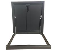 Trappe de toit en acier galvanisé avec ressorts à gaz et verrou à loquet pour un accès sécurisé au grenier, trappe de toit en aluminium - Puits de lumière verrouillable avec protection contr