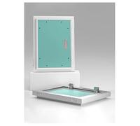 Trappe de toit en acier galvanisé avec ressorts à gaz et verrou pour un accès sécurisé au grenier, panneau caché pour cloison sèche résistante au feu pour bouche d'incendie et couvercle de tuyau