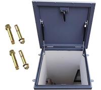 Trappe de toit en acier galvanisé avec revêtement en poudre, couvercle de trappe de toit de sous-sol avec poignée - Couvercle de puits de lumière verrouillable facile à installer(20x32in/50.8x81.2cm)