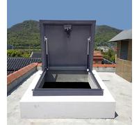 Trappe de Toit en Acier galvanisé - Couvercle d'accès pour l'entretien du Toit 60 x 60 cm pour l'installation d'une terrasse - Solution de fenêtre de Toit Durable et résistante aux intempéri
