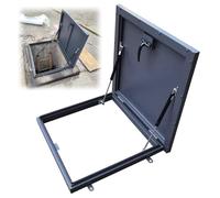 Trappe De Toit En Acier Galvanisé, Plaque De Recouvrement Pour Trappe D'accès Et De Ventilation De Combles, Fenêtre De Toit Étanche Pour Toitures Et Combles(Black,19.7"x19.7"/50x50cm)