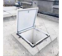 Trappe de Toit en Acier galvanisé, Porte d'accès au Toit, puits de lumière avec Protection Contre la Pluie, Grande Trappe d'accès au Toit, puits de lumière avec Serrure à clé et poignée pour