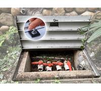 Trappe de toit en acier inoxydable robuste et porte d'accès personnalisable résistante aux intempéries avec serrure et poignée pour sous-sol et trappe d'évacuation de cour 50,8 x 114,3 cm