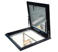 Trappe de toit en acier, Trappe en aluminium de fenêtre lucarne for des tailles multiples sous-sols greniers(34x30in/85x75cm)