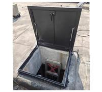 Trappe De Toit En Alliage D'aluminium, Trappe D'accès Au Toit Avec Vérins Hydrauliques Et Poignée, Étanche À La Pluie, Trappe D'accès Au Grenier Avec Porte Antivol(610x610 mm)