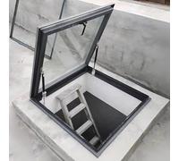 Trappe de toit en aluminium à double vitrage pour conduit de cheminée, ventilation et éclairage, porte d'accès de toit durable 30x20in / 75 x 50 cm