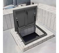 Trappe de toit en aluminium avec poignée - Puits de lumière résistant aux intempéries, porte d'accès antivol au toit, fenêtre de sortie de grenier pour un entretien facile du toit (80 x 45 c