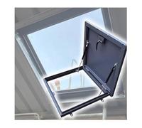 Trappe de toit en métal galvanisé, isolation des escaliers de grenier, poignée verrouillable, puits de lumière résistant aux intempéries, antivol, accès au sous-sol et à la cave(65x85cm/25.6x33.5in)