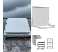 Trappe de Toit étanche avec verrou antivol, Couvercle carré d'accès aux combles/Cave, Grille d'évacuation galvanisée (65 x 65 cm) - Durable et sécurisée