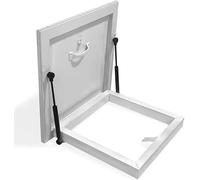 Trappe De Toit Galvanisée avec Revêtement en Poudre, Porte De sous-Sol en Aluminium pour Puits De Lumière, Porte De Sécurité De sous-Sol étanche à La, White, 120x80 cm/47.2x31.5 in