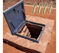 Trappe de toit galvanisée pour porte d'accès de 50,8 cm, facile à installer, couvercle de trou d'égout et sortie de sous-sol 39 x 39 cm piège de sol pour grenier et souterrain