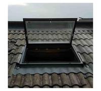 Trappe de toit - Grande fenêtre d'accès avec double couche en verre trempé et planche de drainage pour installation de terrasse, idéale pour couloir, loft, escalier, garage