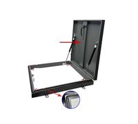 Trappe De Toit Métallique Porte D'accès De Toit Trapillon De Toit En Acier Galvanisé Avec Poignée De Sécurité for Un Entretien Facile Et Sécurisé Des Toits Plats(60x50cm/23.6x19.7in)