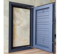 Trappe de Toit, Panneau d'accès à charnières pour cloisons sèches, Couvercle de boîte à fusibles carrelé, Porte d'inspection de Grenier avec Serrure, Grande Trappe texturée (Noire, 600 mm x