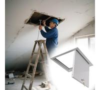 Trappe de Toit, Panneau d'accès aux combles en Alliage d'aluminium 40 x 40 cm, Trappe d'inspection de Plafond avec Serrure et clés, Porte d'accès Durable pour Les interventions sur Les Murs