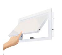 Trappe de Toit, Panneau d'accès aux combles en métal Blanc - Trappe d'inspection à Verrouillage Tactile 550 x 550 mm pour accès Mural, idéale pour Le Passage de la plomberie, des câbles et d