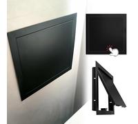 Trappe de Toit, Panneau d'accès métallique à Fermeture Tactile Noire pour cloisons sèches et plafonds - Porte d'inspection des combles, accès à la plomberie, 15 x 15 cm à 90 x 90 cm, solutio