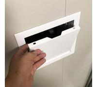 Trappe de Toit, Panneau d'accès métallique avec mécanisme d'ouverture/Fermeture par clic, Porte d'accès Blanche pour Mur et Plafond, Couvercle pour conduits et câbles, loquet Tactile pour Un