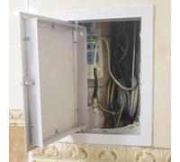 Trappe de Toit, Panneau d'accès métallique Robuste avec poignée et loquet - Couvercle de Fixation Plafond et Mur 30,5 x 30,5 cm pour plomberie, Garage, Salle de Bain, accès Camping-Car - Pla