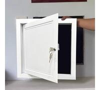 Trappe de Toit, Panneau d'accès Mural/Plafond en métal Blanc, Porte de Grenier verrouillable avec clé, Porte d'accès pour cloison sèche 50 x 50 cm pour Passage électrique, Plaque de Recouvre