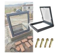 Trappe de toit personnalisable avec double couche en verre trempé, hautement scellée pour fenêtres de toit, vérandas, greniers, sous-sols, avec couvercles de porte de sécurité verrouillables