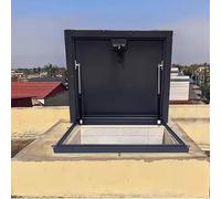 Trappe de toit personnalisable en métal résistant aux intempéries avec poignée de verrouillage rotative - Couvercle d'accès au grenier pour toits plats et trous d'homme - Trappe d'évacuation pour un