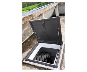 Trappe de Toit, Porte d'accès verrouillable pour Toit Plat, idéale pour sous-Sol, école, terrasse, immeuble collectif - Couvercle étanche pour puits de lumière, Dimensions 20" à 34" (810 x 6
