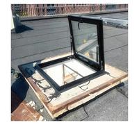 Trappe de toit pour fenêtre d'accès - Cadre en aluminium étanche pour ventilation d'air - Trappe de toit en verre plat avec double vitrage trempé