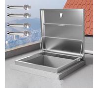 Trappe de toit robuste en acier - Porte de sécurité industrielle pour greniers et hangars d'entrepôt, couvercle d'accès sécurisé pour la maintenance avec vis d'expansion, couvercle de sortie