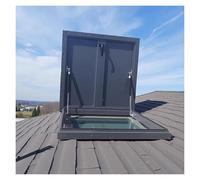 Trappe de toit robuste, porte d'accès en acier galvanisé pour un usage domestique et commercial, taille personnalisée avec cadre, couverture de tête de puits de hayon de toit