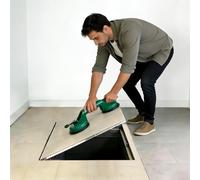 Trappe de Toiture Hidden Basement Entrydoor Cover, 23 25 27 29 In Recessed Crawl Space Floor Hatch For Cellar/Storage Room, Heavy-Duty Steel Wine Cellars Access Door(42x23in)