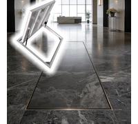 Trappe de Toiture Hidden Crawl Space Door, 30 32 34 36 Inch Floor Access Panel, Steel Flush Mount Basement Entry Doors For Storage Room/Attic/Plumbing(50X34in)