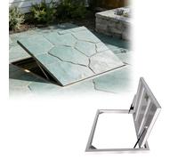 Trappe de Toiture Intérieur Trappe Cachée Au Sol Sans Couture, Couvercle D'ouverture Porte Trappe Sous-sol Dissimulé, Panneau D'accès Encastré Avec Ouvre-ventouse(LXW 26X27IN)