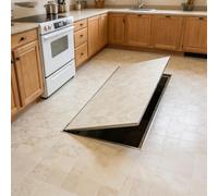 Trappe de Toiture Porte De Cave De Sous-sol Encastrée En Acier Robuste, Trappe Porte D'accès Au Sol Du Vide Sanitaire, Couvercle Sol Trappe Monté En Surface(Lxw 32x30in)