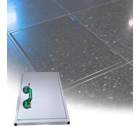 Trappe de Toiture Porte De Cave, Portes D'entrée Sous-sol Encastrées, Plaque Recouvrement Vide Sanitaire Dissimulée, Trappe D'accès Au Sol Personnalisable Avec Ventouses(36X34in/91x86cm)