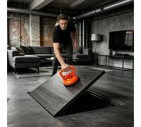 Trappe de Toiture Porte De Trappe De Sous-sol Affleurante, Couvercle De Trou De Vide Sanitaire, Panneau D'accès Au Sol En Acier Robuste Qui Accepte(86x112cm (34x44in))