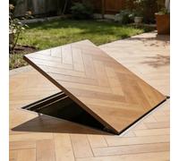 Trappe de Toiture Portes De Cave À Vin Cachées Robustes, Porte D'entrée Interne Camouflée En Acier, Trappe D'accès Au Sol Encastrée Avec Ouvre-ventouses(Lxw 30x28in)