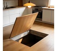 Trappe de Toiture Portes Intérieures De Cave À Vin Cachées Robustes, Porte D'entrée De Sous-sol De Remplacement Pour La Rénovation De La Maison/espace Rampant(Lxw 34x28in)