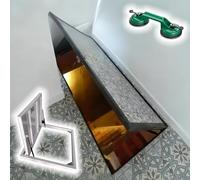 Trappe de Toiture Seamless Crawl Space Access Doors, Flush-mounted Entrance Passage Cover For Basement/Storage Room/Cellar/Attic, High Camouflaged Floor Hatch(23X27inch/58x69cm)