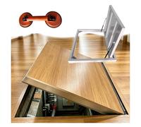 Trappe de Toiture Trappe D'accès Caché Vide sanitaire Porte d'accès Plancher intérieur, Robuste Sous-sol Portes d'entrée Pour carrelage, Encastré Couverture de cave(White,LXW 56x24in)